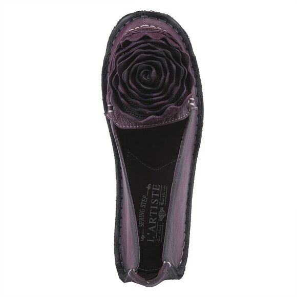L'ATISTE by Spring step Dezi Purple Rosette loafer Flats nwob sz 39 - Picture 9 of 9